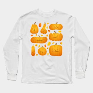 Funny Halloween Pumpkins Long Sleeve T-Shirt